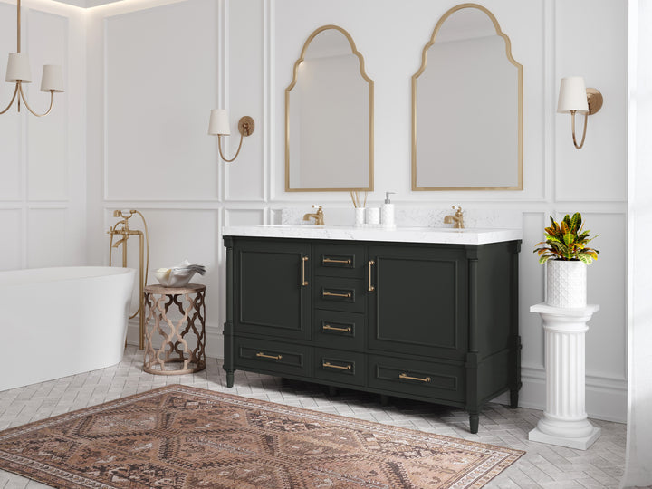 Aberdeen 60 in. W x 22 in. D Double Sink Bathroom Vanity - photo 2