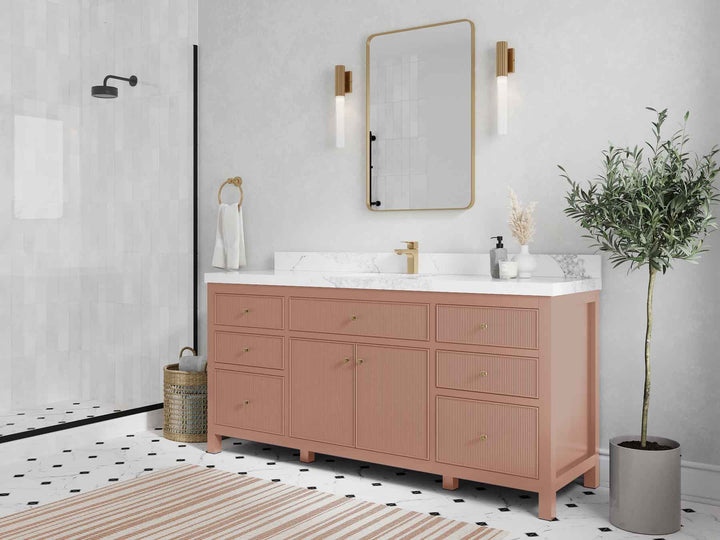 Sonoma 72 in W x 22 in D Free Standing Reeded Single Sink Bathroom Vanity - photo 2