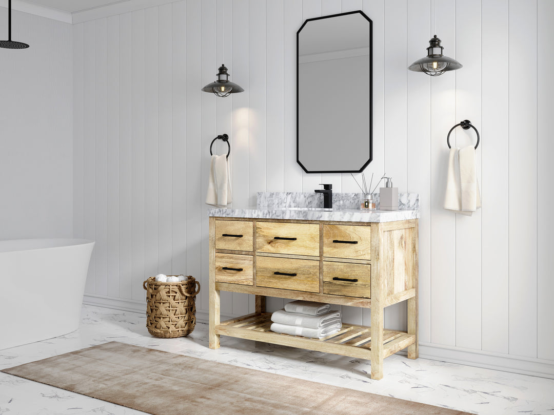 Parker Mango Wood 48 in. W x 22 in. D Single Sink Bathroom Vanity