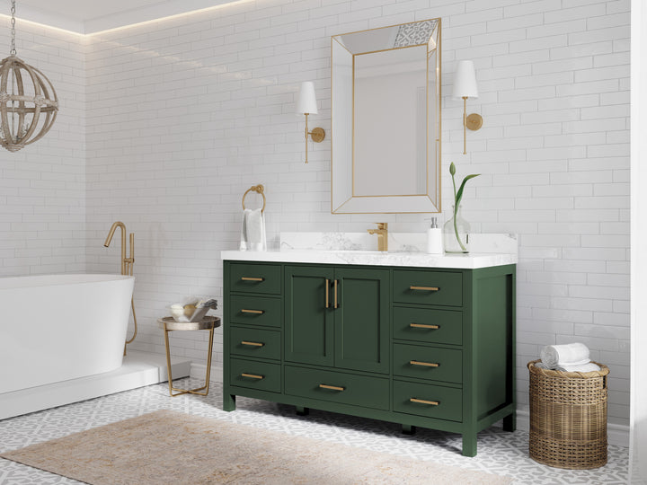 Malibu 60 in. W x 22 in. D Single Sink Bathroom Vanity - photo 2