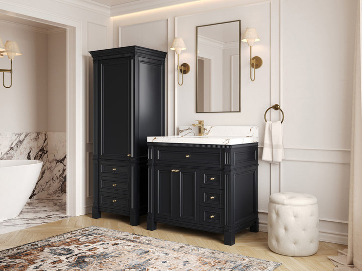 Paris 36 in. W x 22 in. D Left Offset Sink Bathroom Vanity - photo 2
