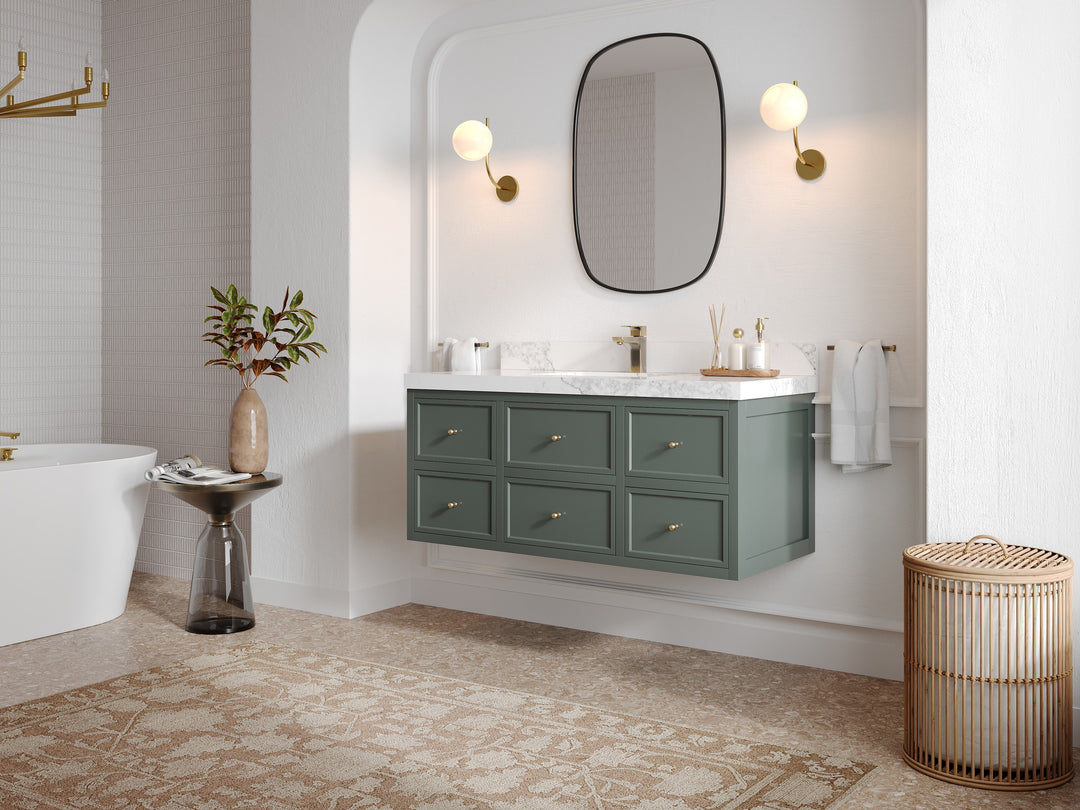 Roswell Floating 48 in. W x 22 in. D Single Sink Bathroom Vanity