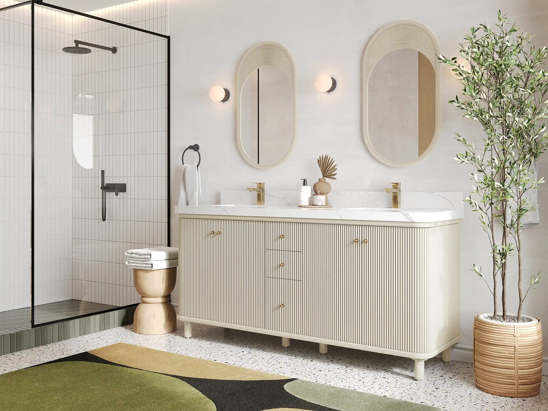 Miami 60 in. W x 22 in. D Double Sink Bathroom Vanity | 
              
                Alabaster
                
                  
             - MIA-CAB-ALB-59D - photo №2