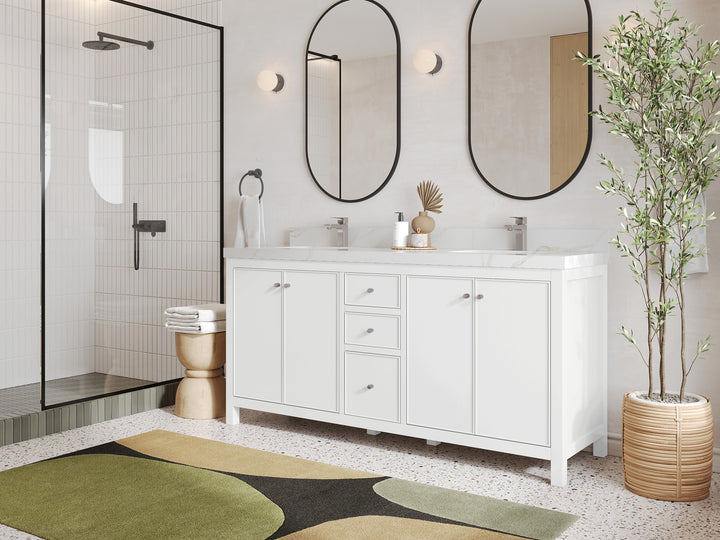Chicago 72 in. W x 22 in. D Double Sink Bathroom Vanity - photo 2