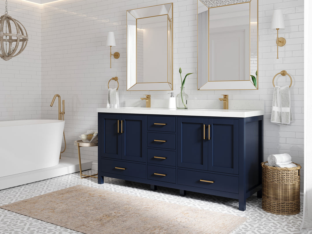 Malibu 72 in. W x 22 in. D Double Sink Bathroom Vanity