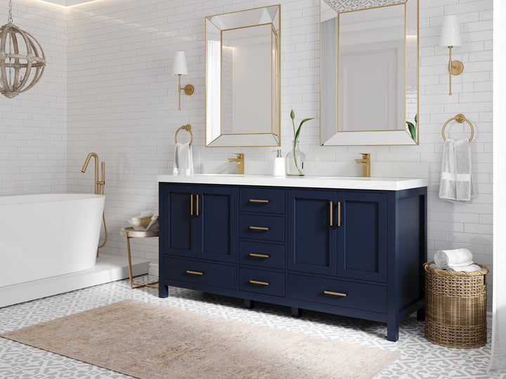 Malibu 72 in. W x 22 in. D Double Sink Bathroom Vanity - photo 2