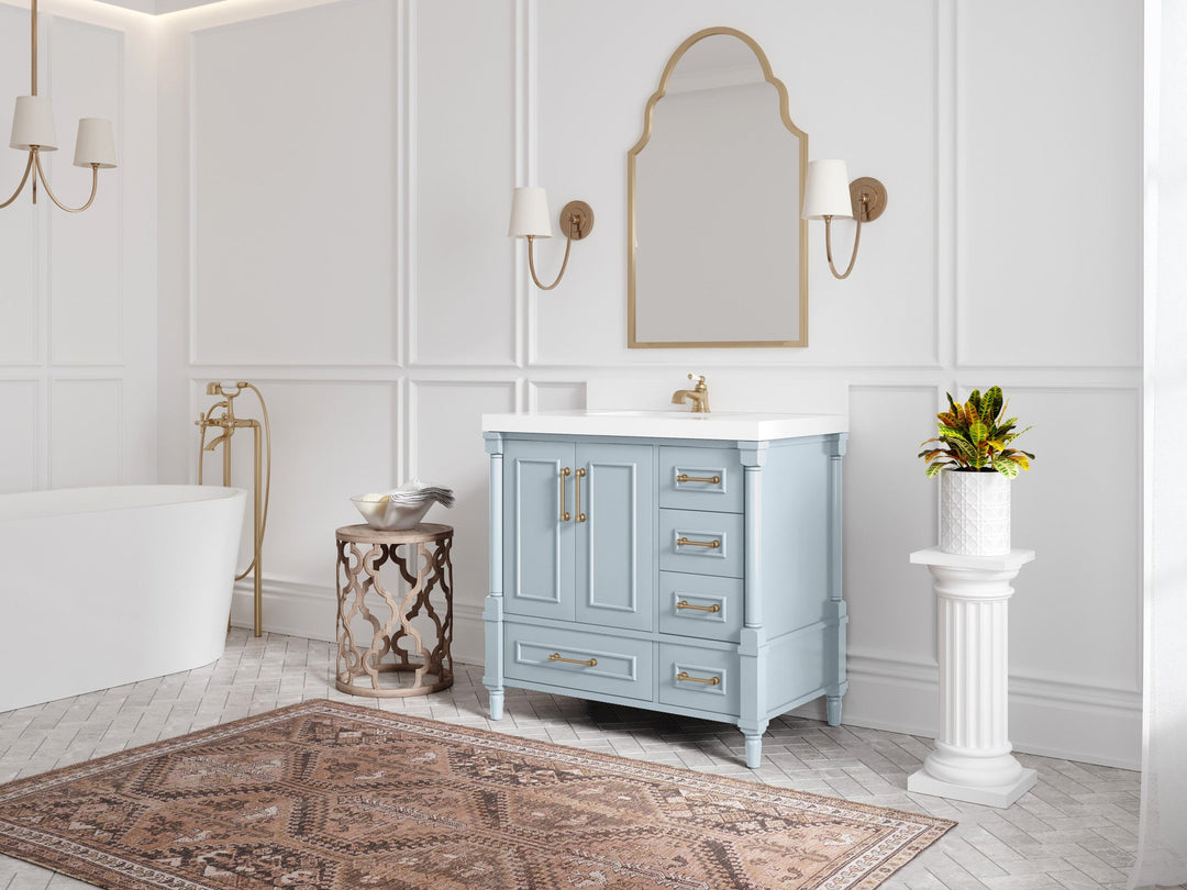Aberdeen 36 in. W x 22 in. D Center Sink Bathroom Vanity