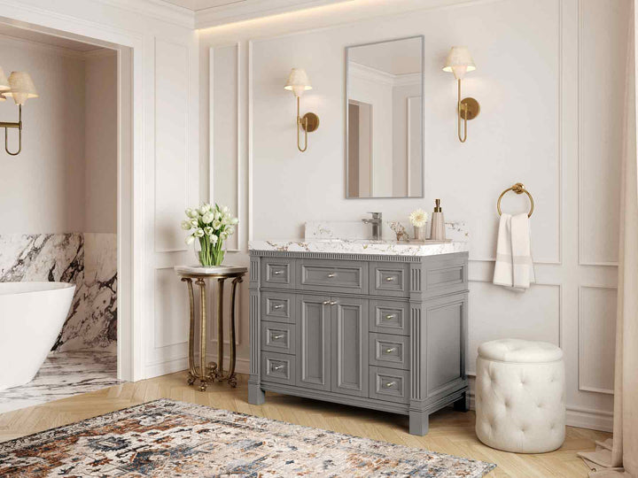 Paris 42 in. W x 22 in. D Single Sink Bathroom Vanity - photo 2