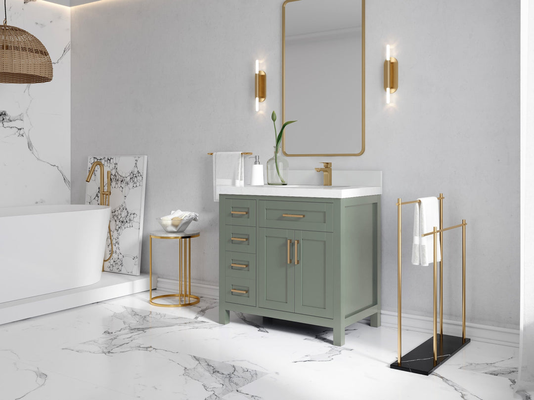 Cambridge 36 in. W x 22 in. D Right Offset Sink Bathroom Vanity