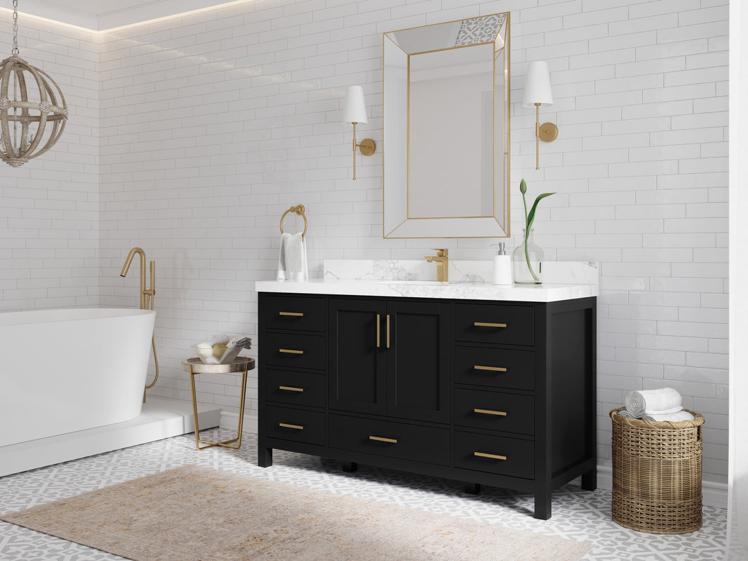Malibu 60 in. W x 22 in. D Single Sink Bathroom Vanity