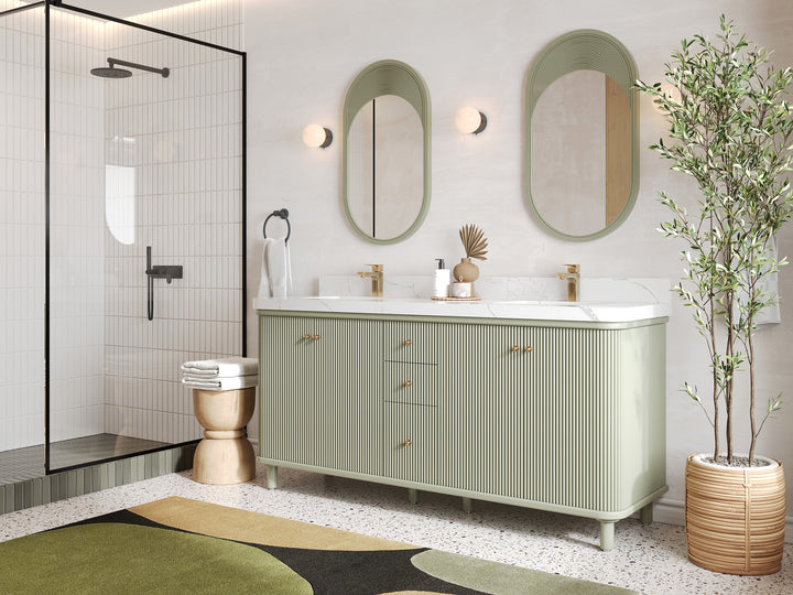 Miami 72 in. W x 22 in. D Double Sink Bathroom Vanity - photo 2