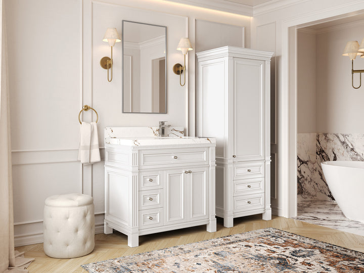 Paris 36 in. W x 22 in. D Right Offset Sink Bathroom Vanity - photo 2