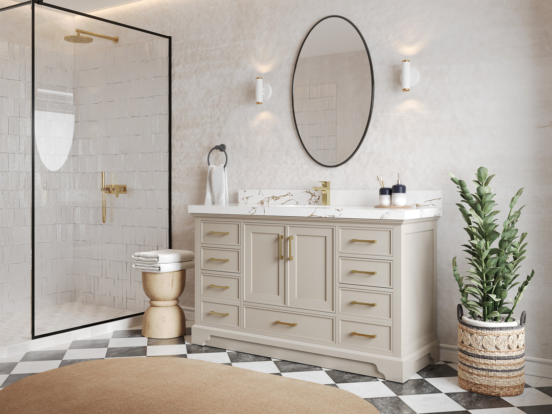 Charlotte 60 in. W x 22 in. D Single Sink Bathroom Vanity