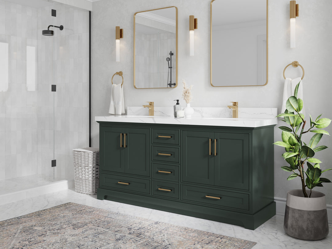 Boston Fenway 72 in. W x 22 in. D Double Sink Bathroom Vanity