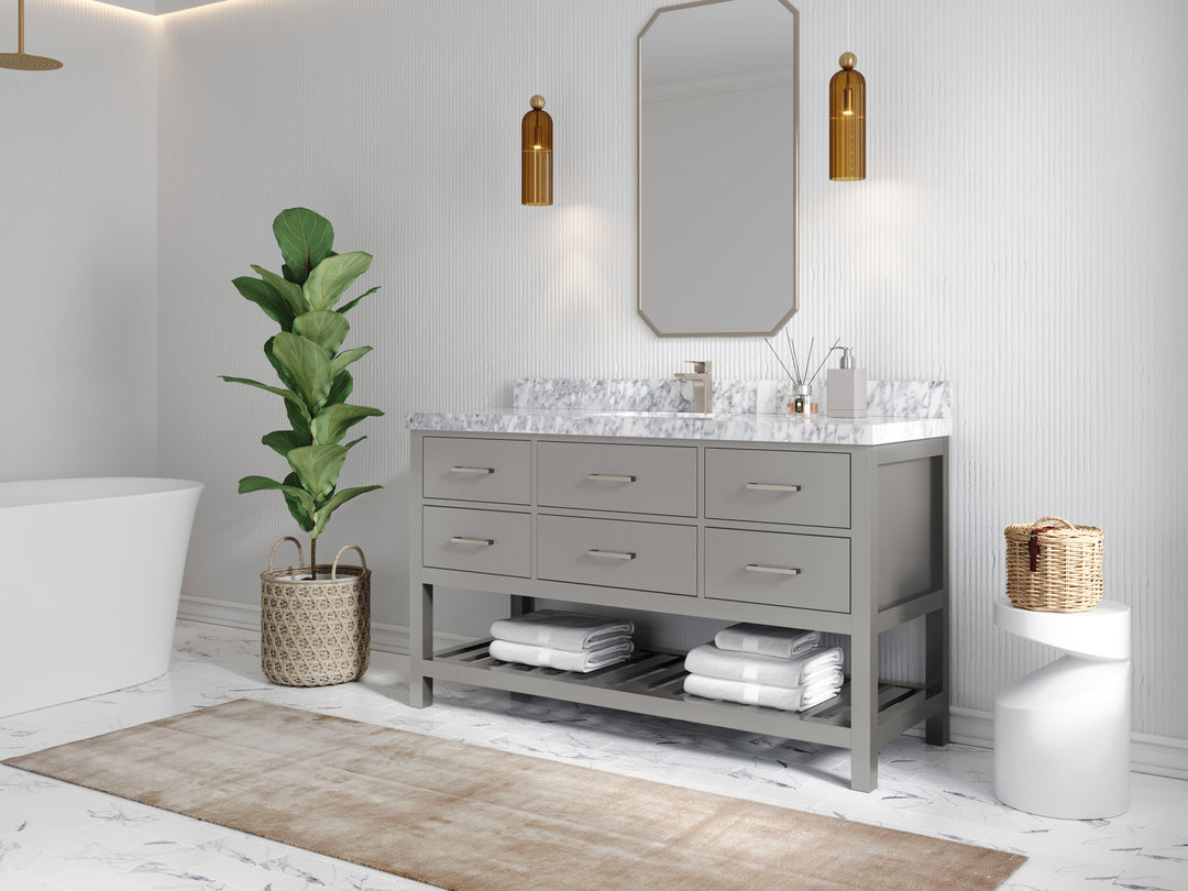Parker 60 in. W x 22 in. D Single Sink Bathroom Vanity