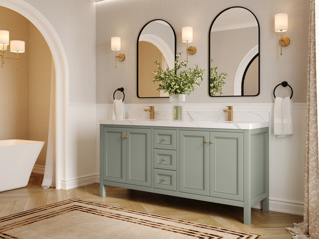 Nashville 72 in. W x 22 in. D Double Sink Bathroom Vanity