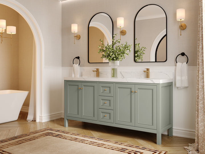 Nashville 72 in. W x 22 in. D Double Sink Bathroom Vanity - photo 2