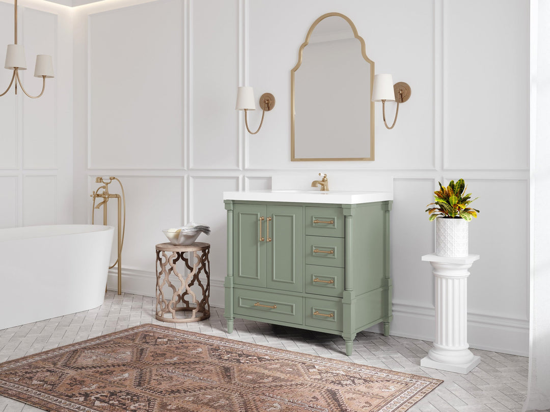 Aberdeen 36 in. W x 22 in. D Center Sink Bathroom Vanity
