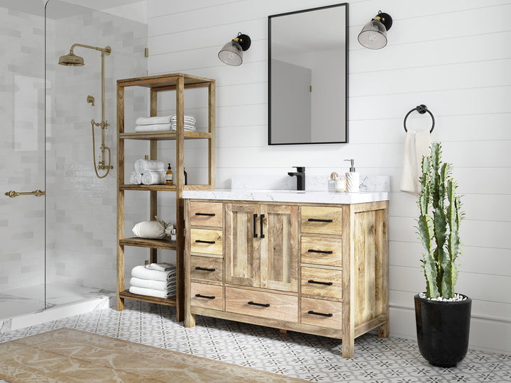 Malibu Mango Wood 48 in. W x 22 in. D Single Sink Bathroom Vanity - photo 2