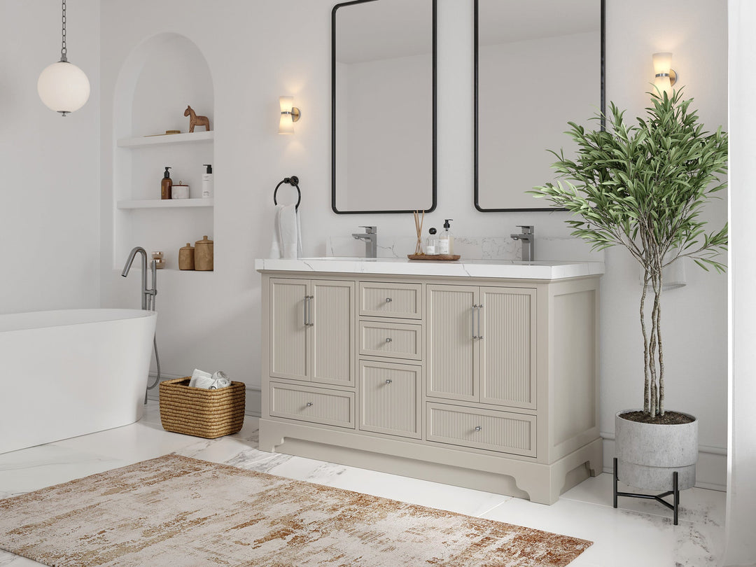 Alys 60 in. W x 22 in. D Double Sink Bathroom Vanity