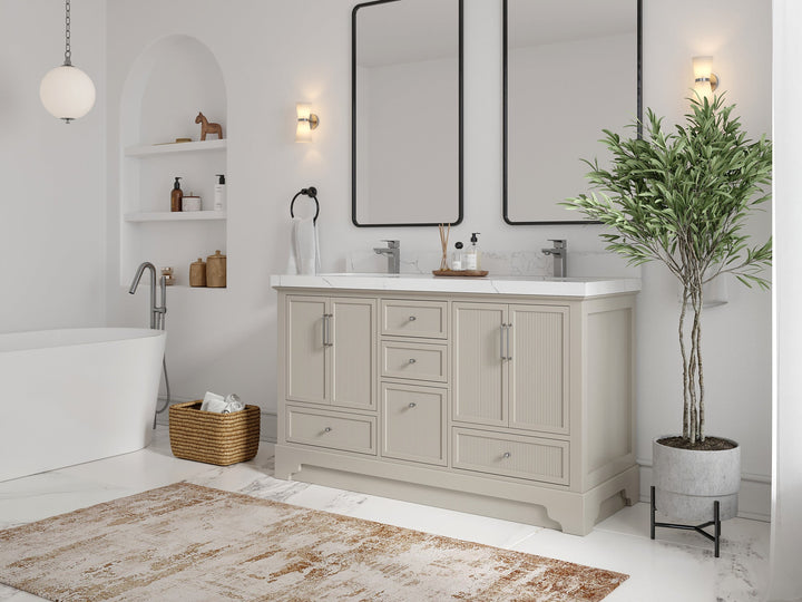 Alys 60 in. W x 22 in. D Double Sink Bathroom Vanity - photo 2