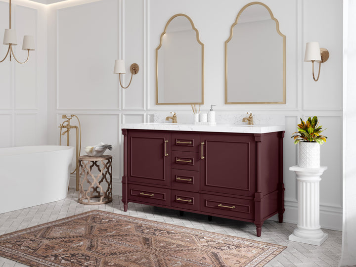 Aberdeen 60 in. W x 22 in. D Double Sink Bathroom Vanity - photo 2