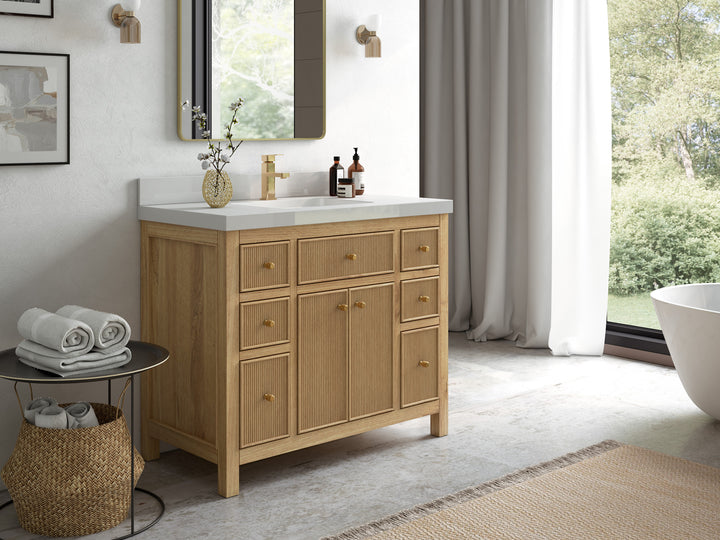 Sonoma Teak Wood 42 in. W x 22 in. D Single Sink Bathroom Vanity - photo 2