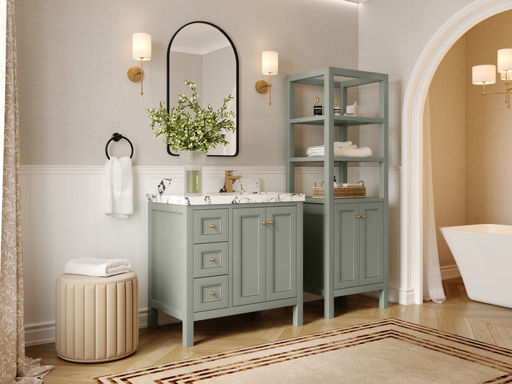 Nashville 36 in. W x 22 in. D Right Offset Sink Bathroom Vanity - photo 2