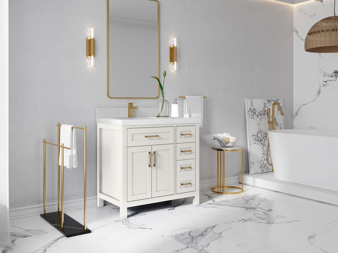 Cambridge 36 in. W x 22 in. D Left Offset Sink Bathroom Vanity