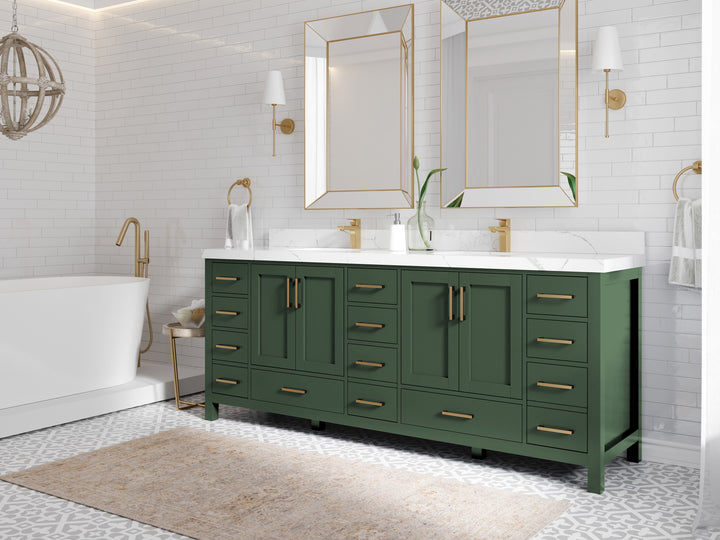 Malibu 84 in. W x 22 in. D Double Sink Bathroom Vanity - photo 2