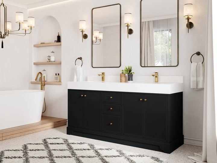 Manhattan 72 in. W x 22 in. D Double Sink Bathroom Vanity - photo 8