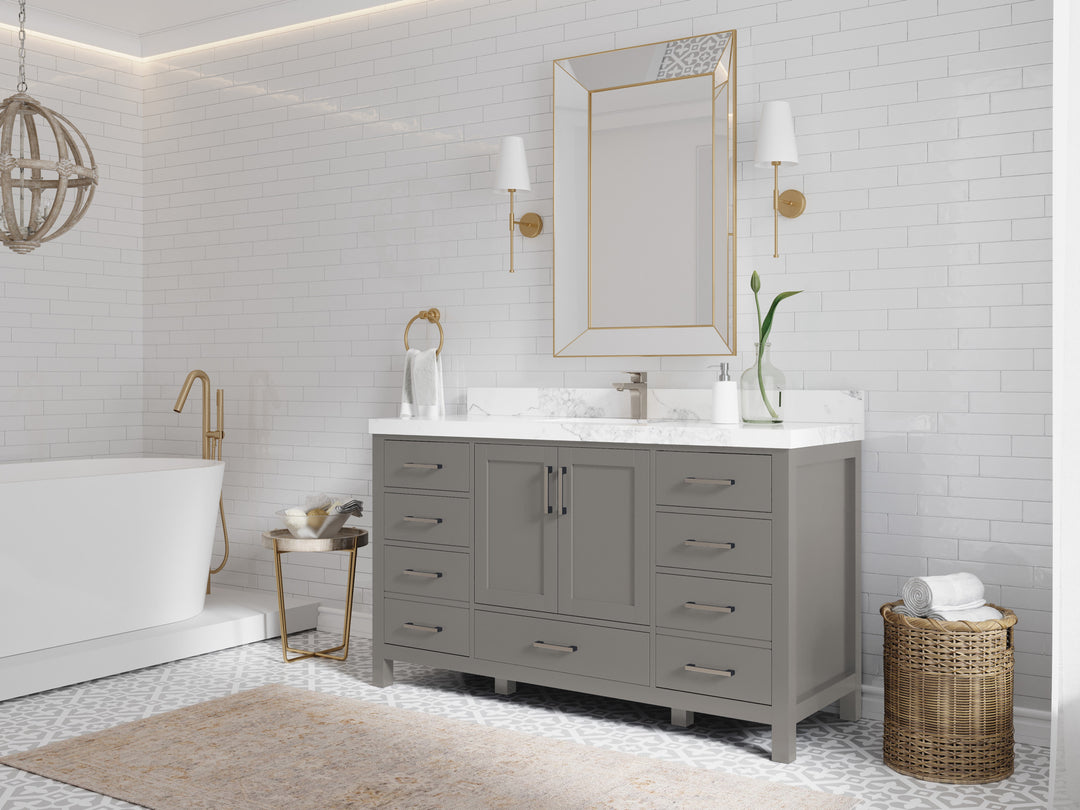 Malibu 60 in. W x 22 in. D Single Sink Bathroom Vanity