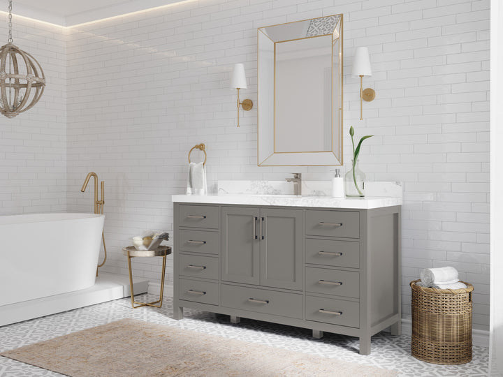 Malibu 60 in. W x 22 in. D Single Sink Bathroom Vanity - photo 2
