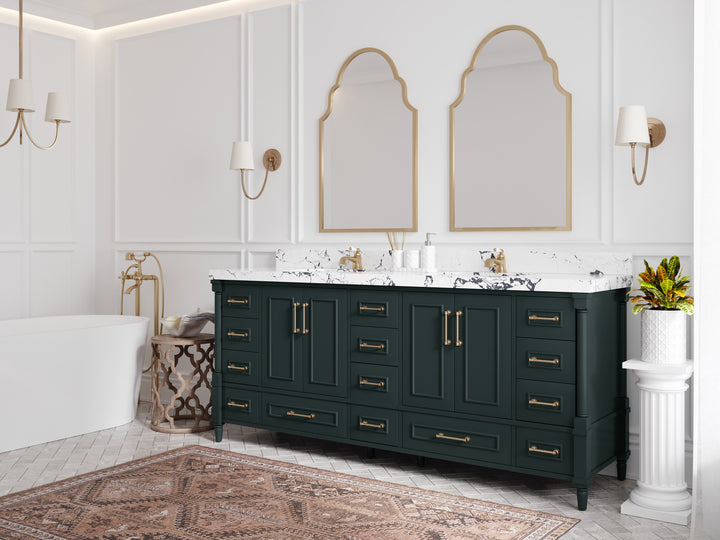 Aberdeen 80 in. W x 22 in. D Double Sink Bathroom Vanity - photo 2
