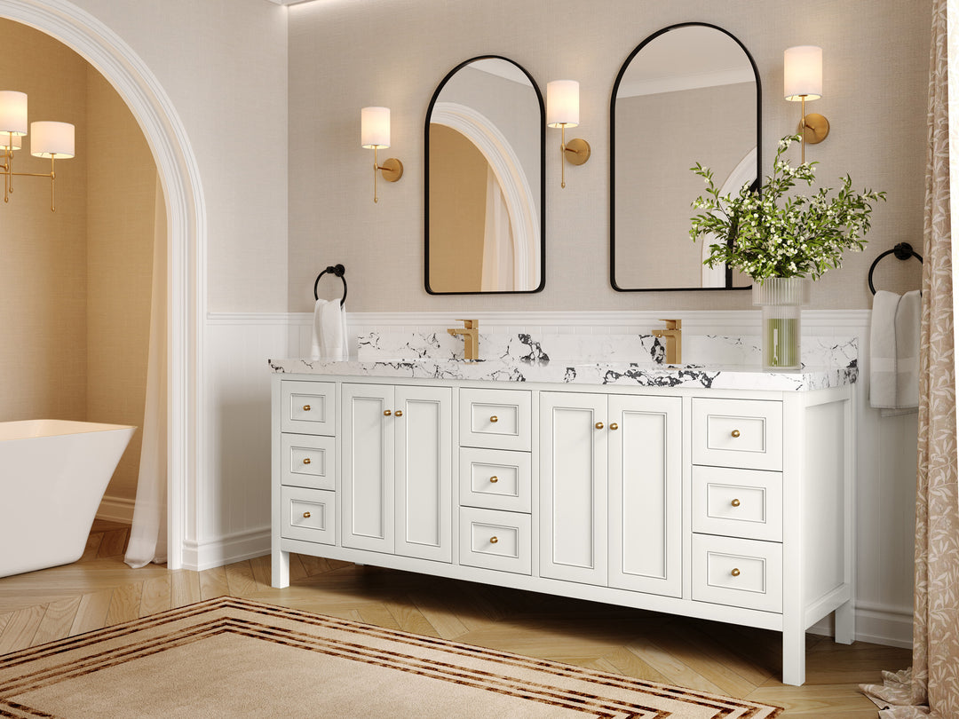 Nashville 84 in W x 22 in D Double Sink Bathroom Vanity