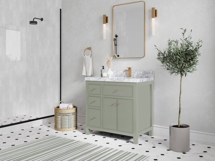 Sonoma 36 in. W x 22 in. D Right Offset Sink Bathroom Vanity - photo 2