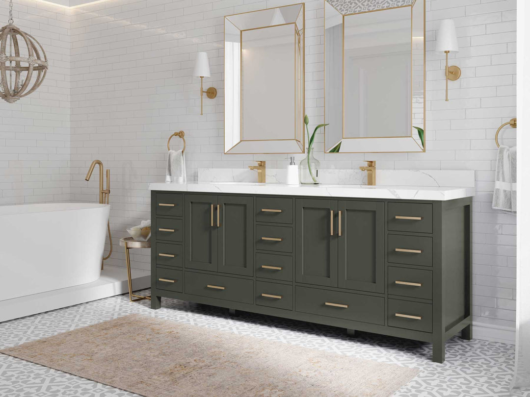 Malibu 84 in. W x 22 in. D Double Sink Bathroom Vanity