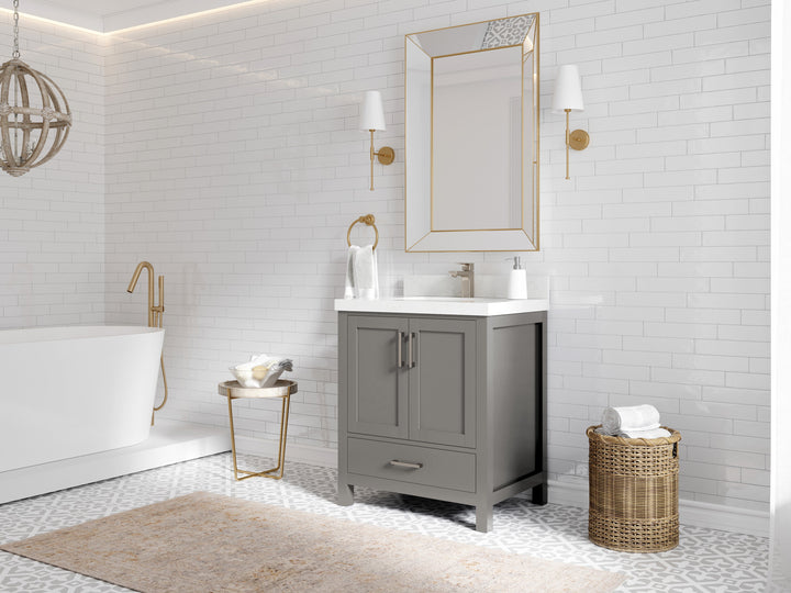 Malibu 30 in. W x 22 in. D Single Sink Bathroom Vanity - photo 2