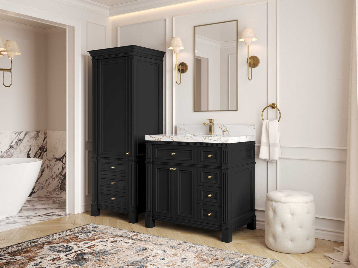 Paris 36 in. W x 22 in. D Bathroom Vanity with Center Sink