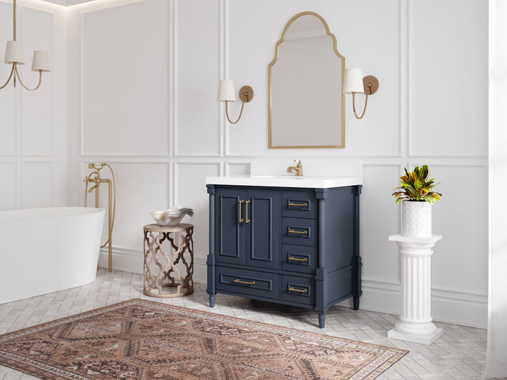 Aberdeen 36 in. W x 22 in. D Center Sink Bathroom Vanity - photo 2