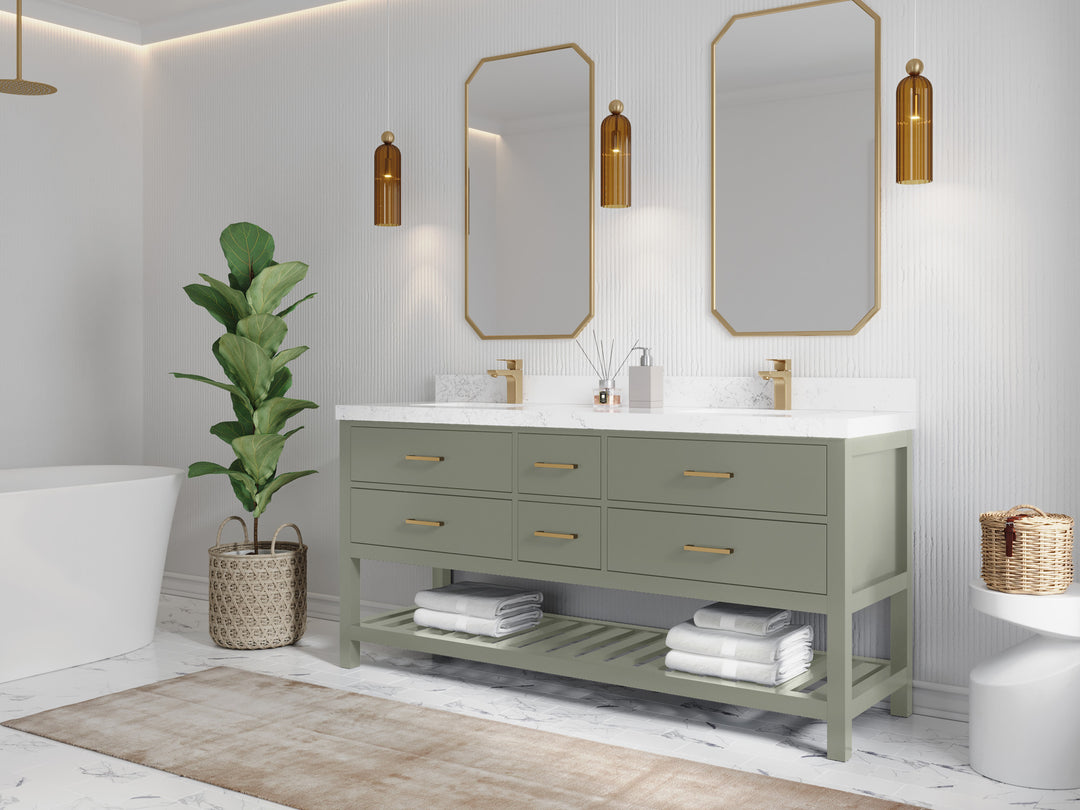 Parker 72 in. W x 22 in. D Double Sink Bathroom Vanity