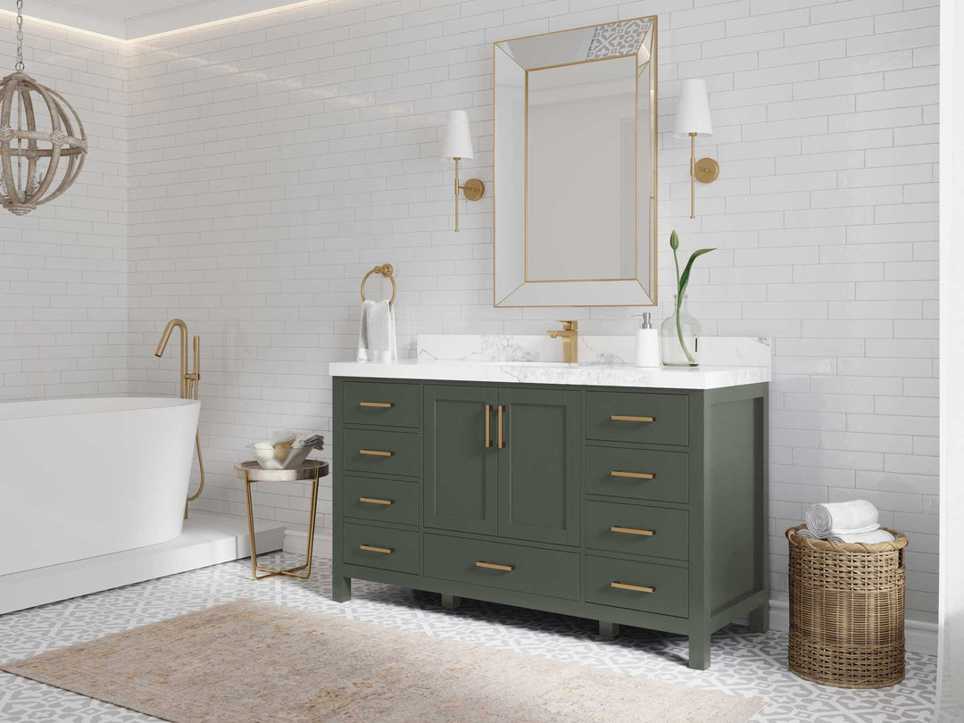 Malibu 60 in. W x 22 in. D Single Sink Bathroom Vanity