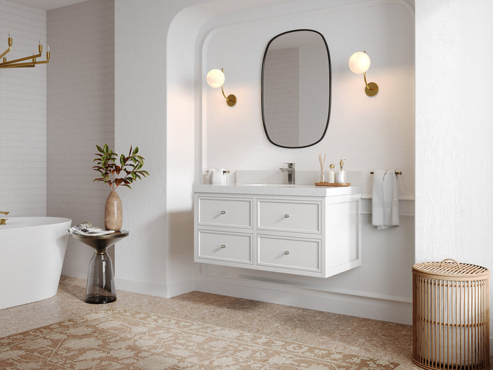 Roswell Floating 42 in. W x 22 in. D Single Sink Bathroom Vanity - photo 2