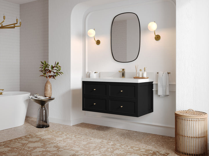 Roswell Floating 42 in. W x 22 in. D Single Sink Bathroom Vanity - photo 2