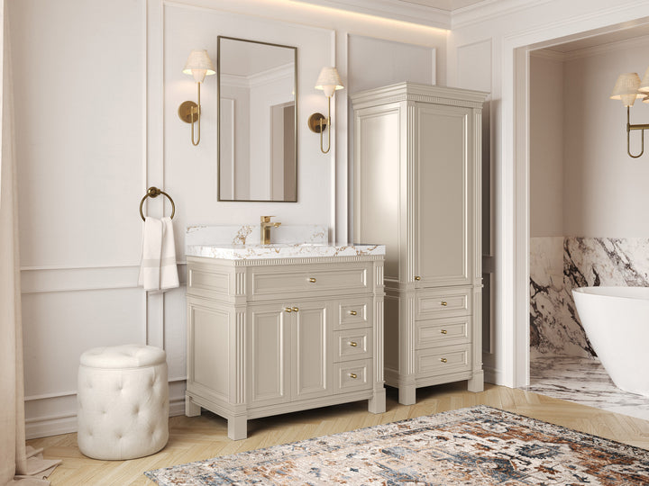 Paris 36 in. W x 22 in. D Center Sink Bathroom Vanity - photo 2