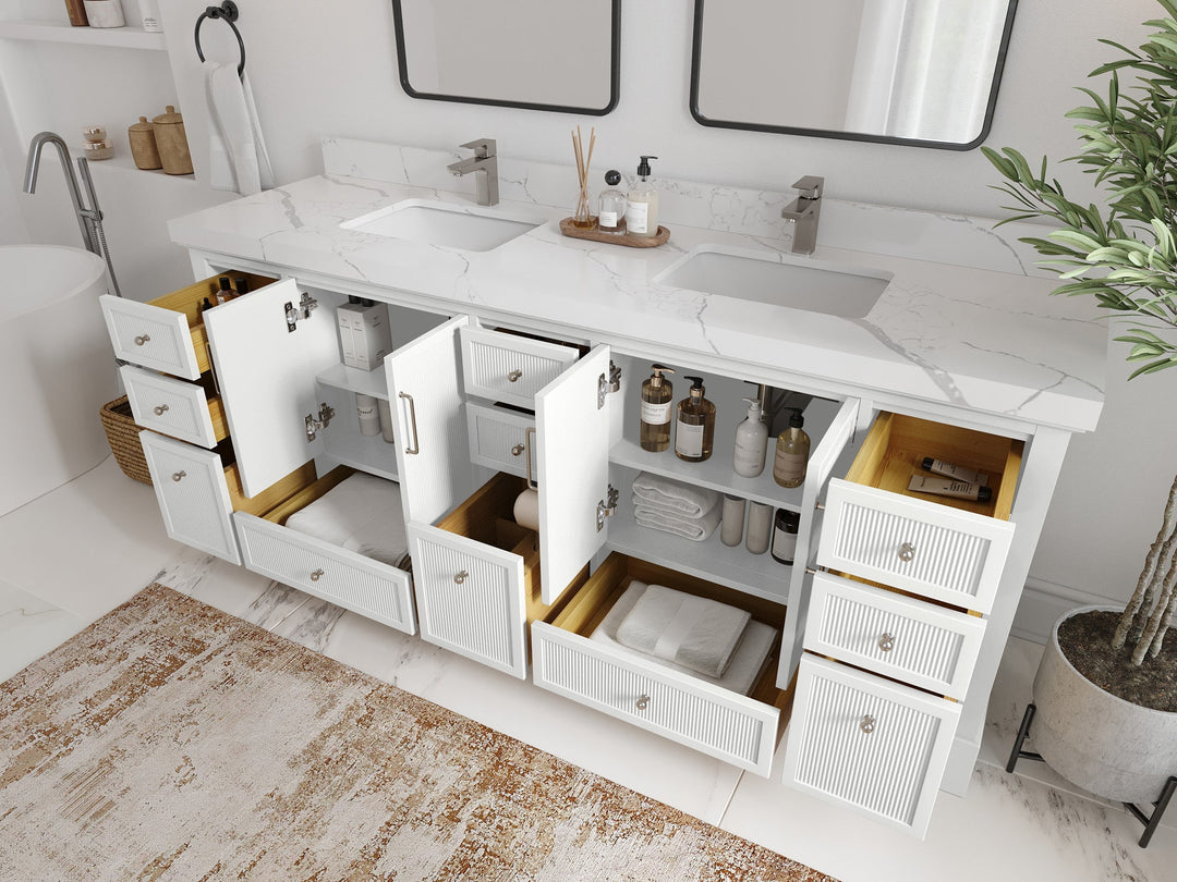 Alys 80 in. W x 22 in. D Double Sink Bathroom Vanity
