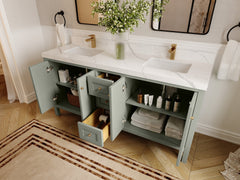Nashville 72 in. W x 22 in. D Double Sink Bathroom Vanity - photo 3