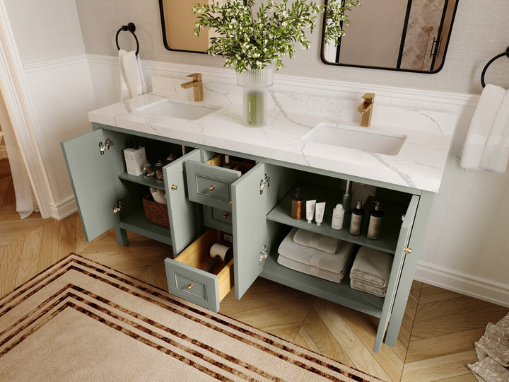 Nashville 72 in. W x 22 in. D Double Sink Bathroom Vanity - photo 3