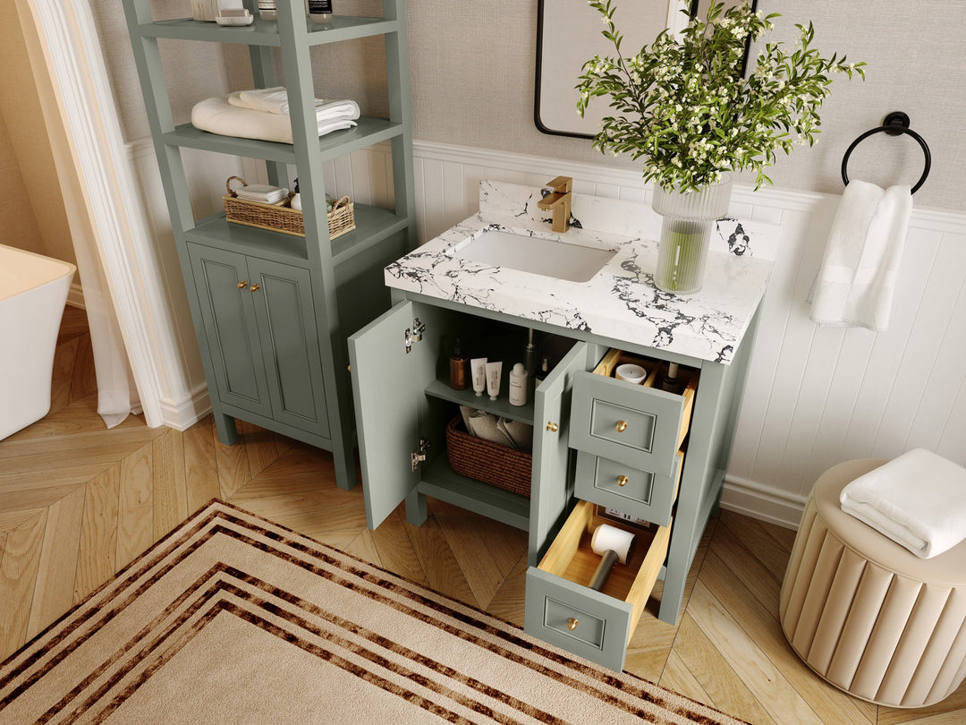 Nashville 36 in. W x 22 in. D Left Offset Sink Bathroom Vanity