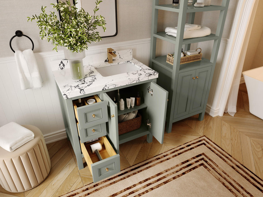 Nashville 36 in. W x 22 in. D Right Offset Sink Bathroom Vanity